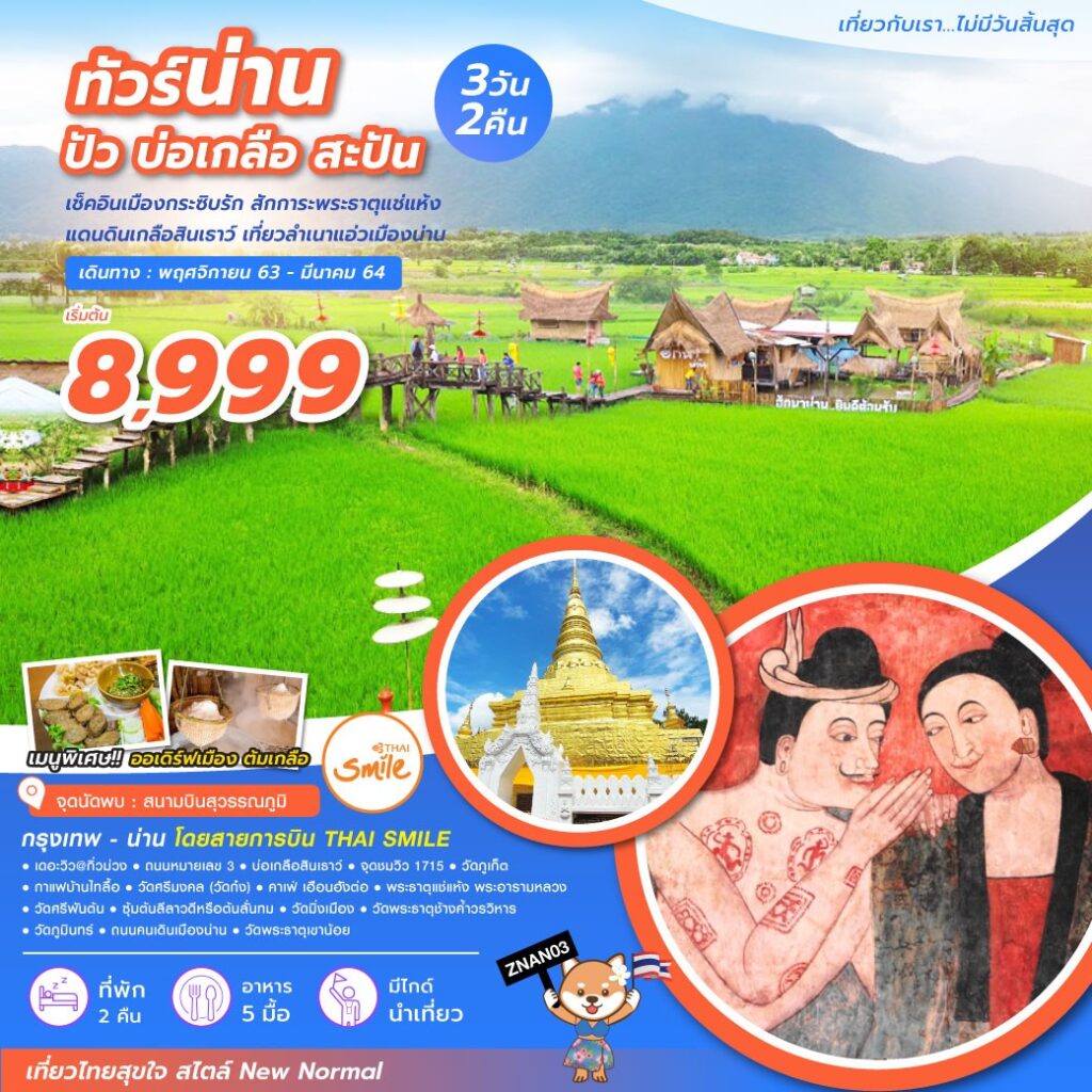 , ทัวร์น่าน ปัว บ่อเกลือ สะปัน 3 วัน 2 คืน, Holidays Playful,