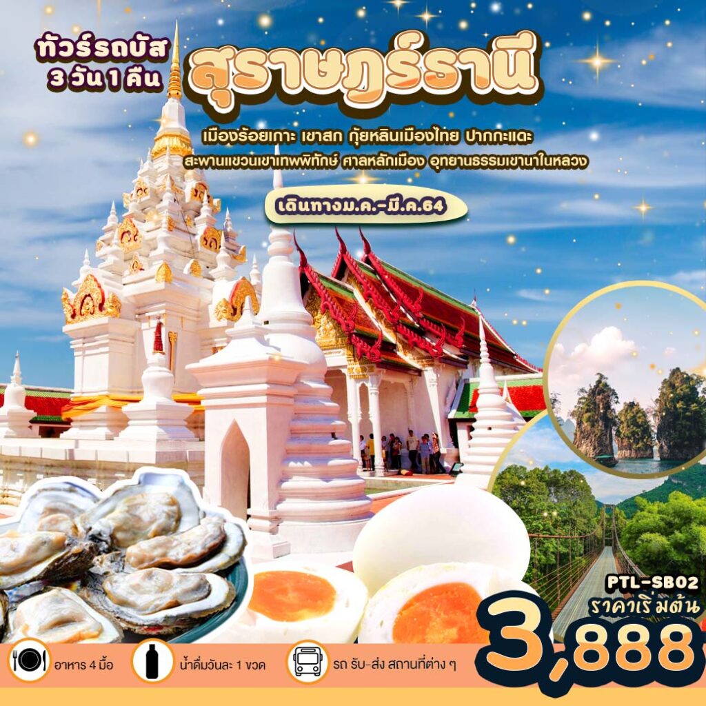 , ทัวร์เที่ยวสุราษฎร์ธานี-เขาสก, Holidays Playful,